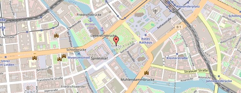 Stadtbezirk Mitte Karte