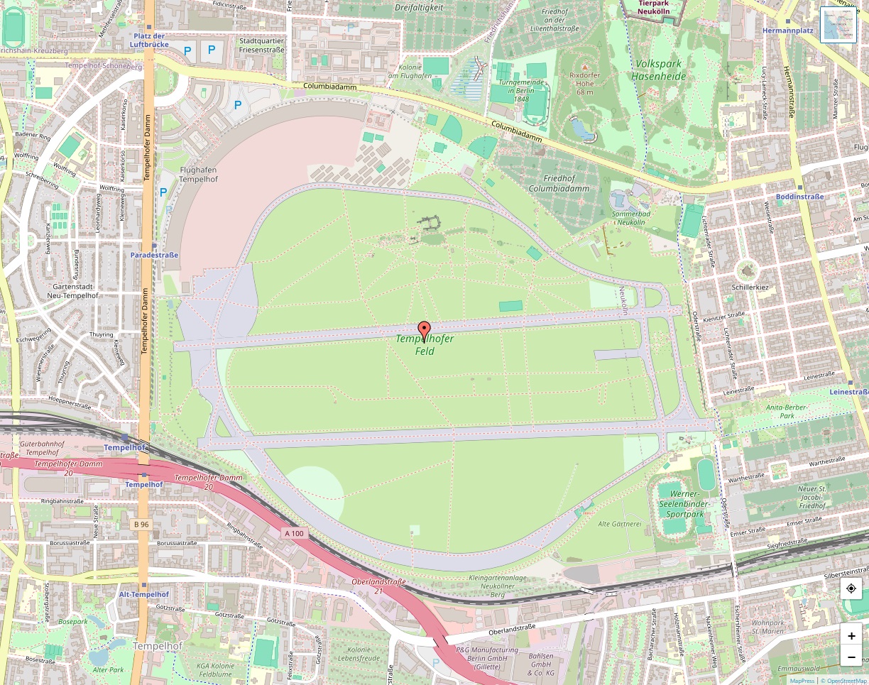 Tempelhofer Feld Karte